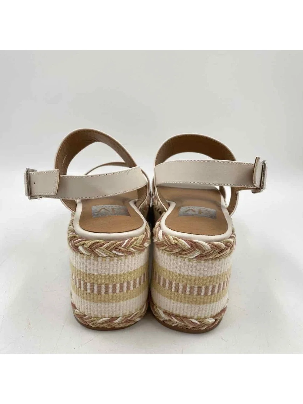 Dolce Vita Women's Shoe Size 7 White Textured Sandals